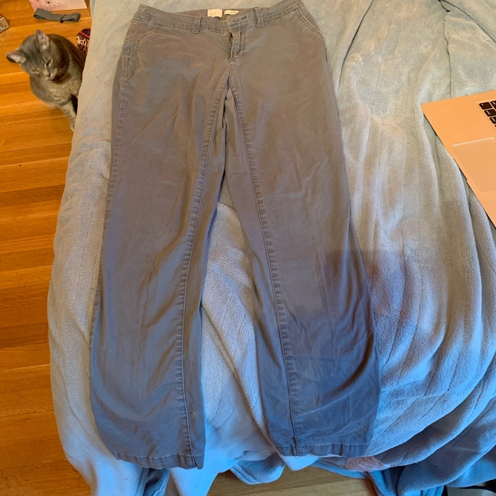 Gray trousers